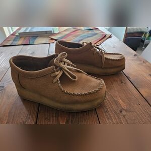 Clarks Wallacraft Nubuck Leather Moccasin style shoes